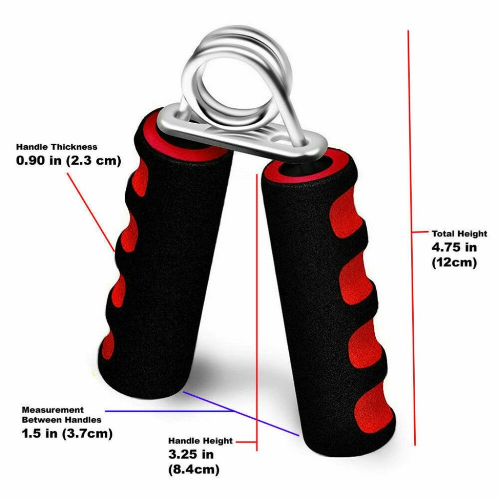 Two Foam Hand Grippers Forearm Wrist Arm Strength Exercise Workout Strong To Go - Picture 6 of 8